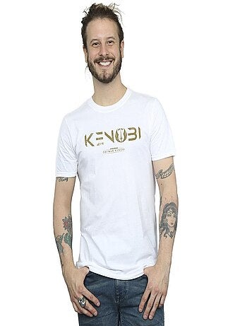 Star Wars - Camiseta de Obi Wan Kenobi Logotipo para Hombre