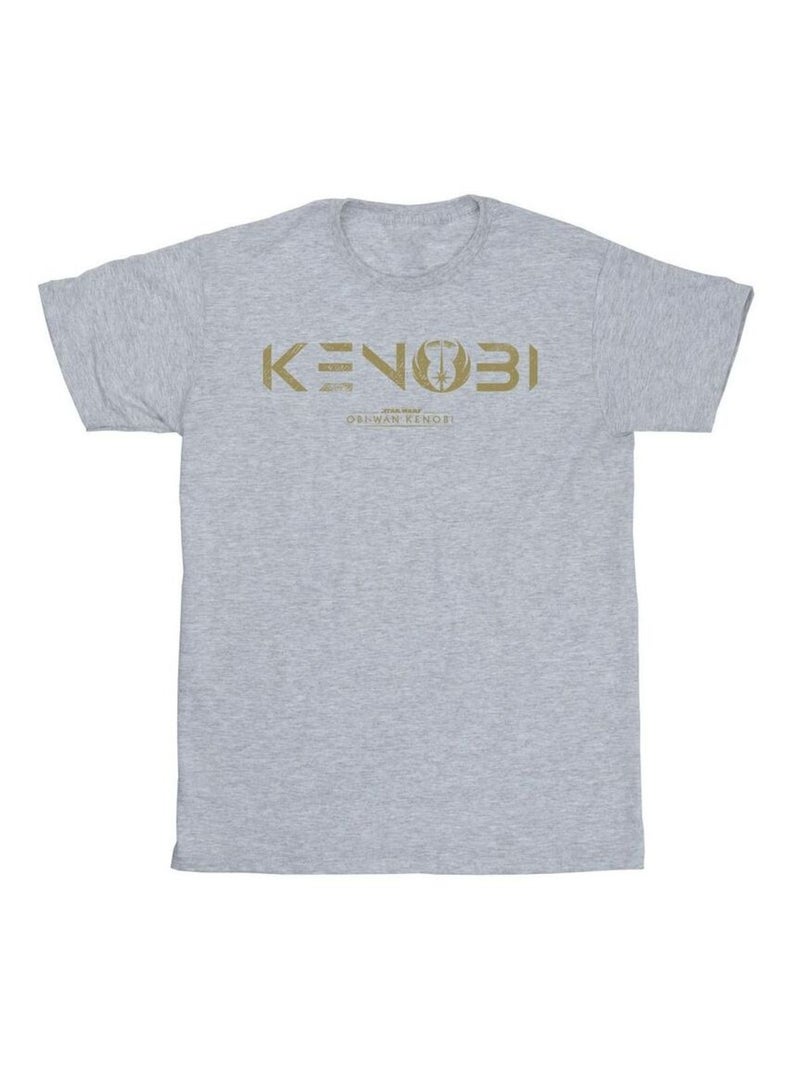 Star Wars - Camiseta de Obi Wan Kenobi Logotipo para Hombre Gris jaspeado - Kiabi