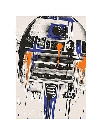 Star Wars - Camiseta de R2-D2 Goteo de Pintura para Hombre