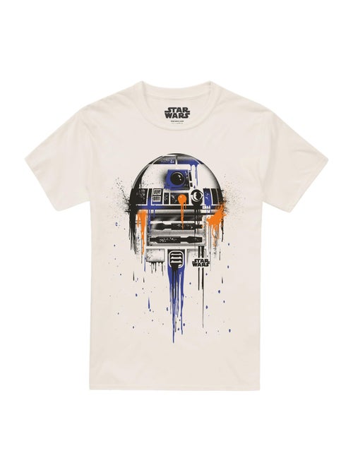 Star Wars - Camiseta de R2-D2 Goteo de Pintura para Hombre - Kiabi