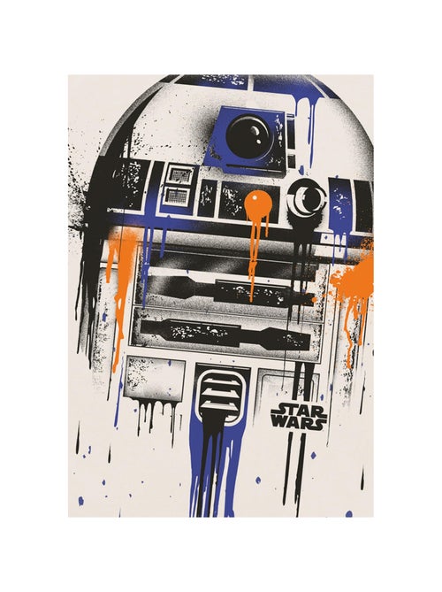 Star Wars - Camiseta de R2-D2 Goteo de Pintura para Hombre - Kiabi