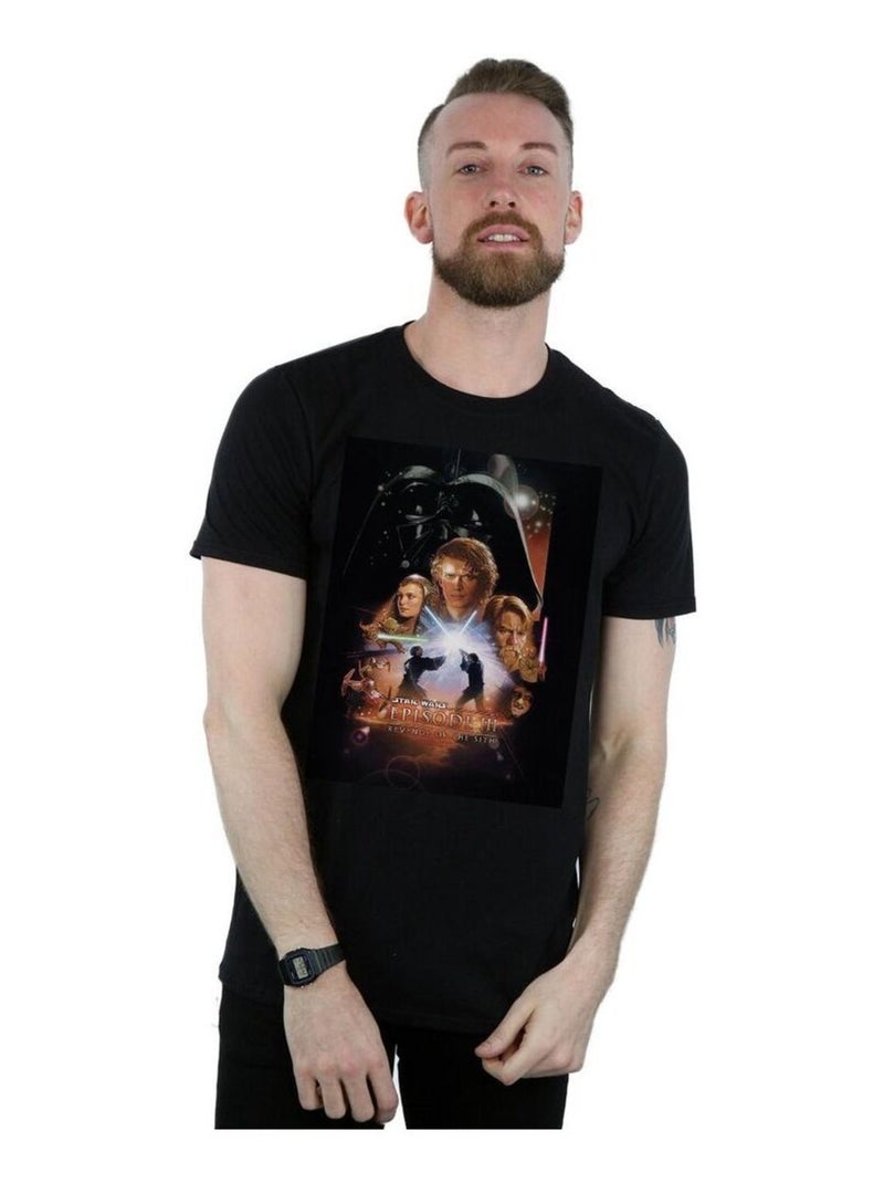 Star Wars - Camiseta Episode III Póster de la Película para Hombre Negro - Kiabi