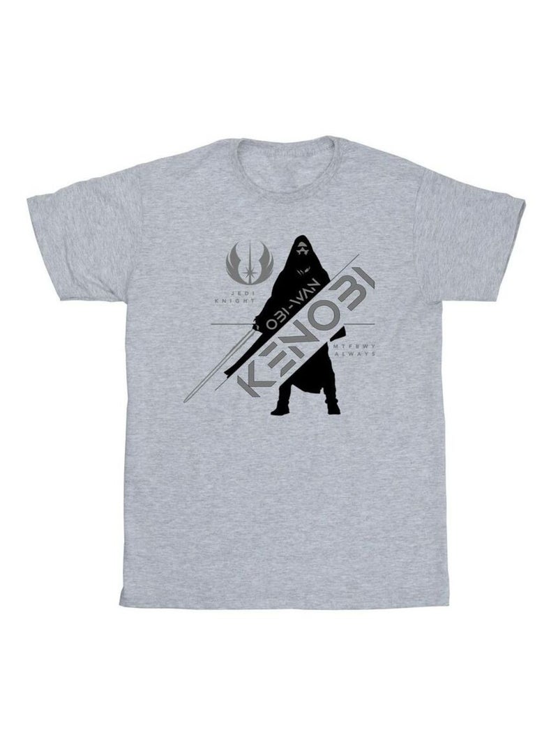 Star Wars - Camiseta Jedi Knight de Obi Wan Kenobi para Hombre Gris jaspeado - Kiabi