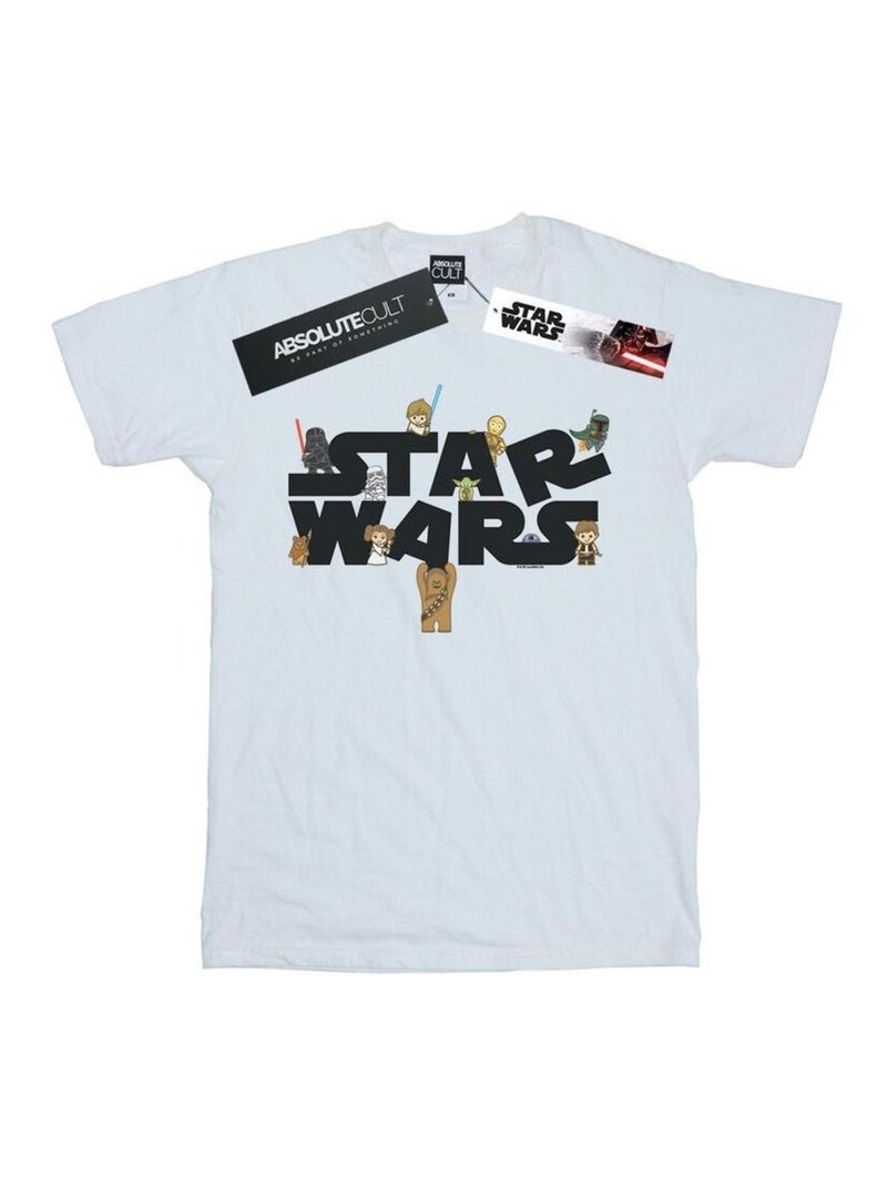 Star Wars - Camiseta Kiddie Logotipo para Hombre Blanco - Kiabi