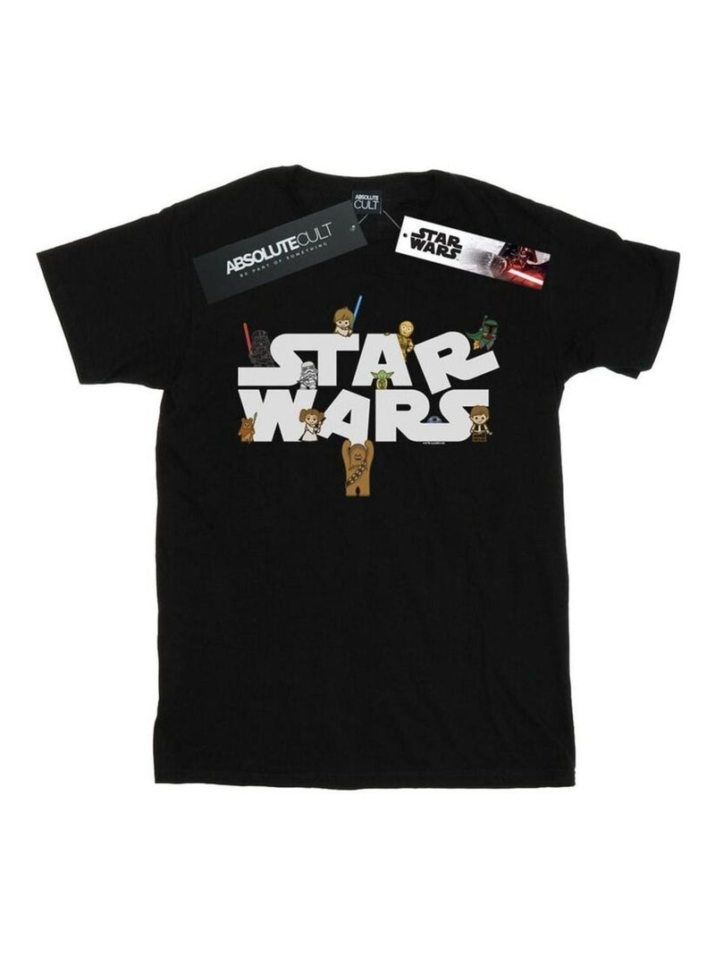Star Wars - Camiseta Kiddie Logotipo para Hombre Negro - Kiabi