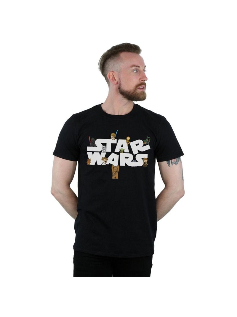 Star Wars - Camiseta Kiddie Logotipo para Hombre Negro - Kiabi