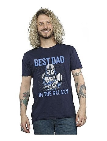Star Wars - Camiseta Mandalorian Best Dad Galaxy Galaxia para Hombre