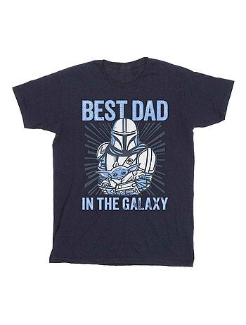 Star Wars - Camiseta Mandalorian Best Dad Galaxy Galaxia para Hombre
