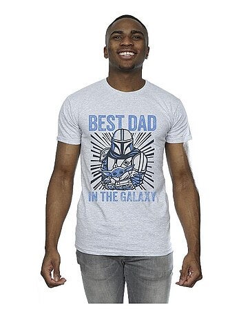 Star Wars - Camiseta Mandalorian Best Dad Galaxy Galaxia para Hombre