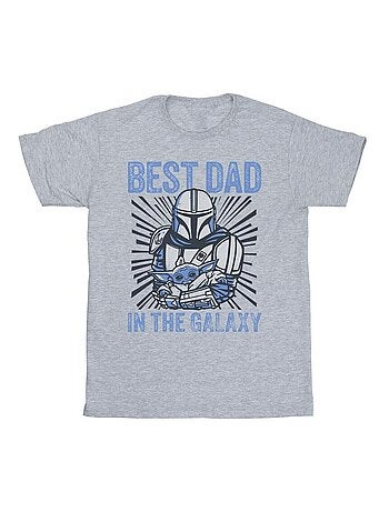 Star Wars - Camiseta Mandalorian Best Dad Galaxy Galaxia para Hombre