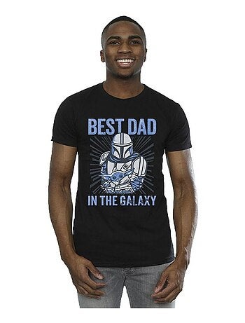 Star Wars - Camiseta Mandalorian Best Dad Galaxy Galaxia para Hombre