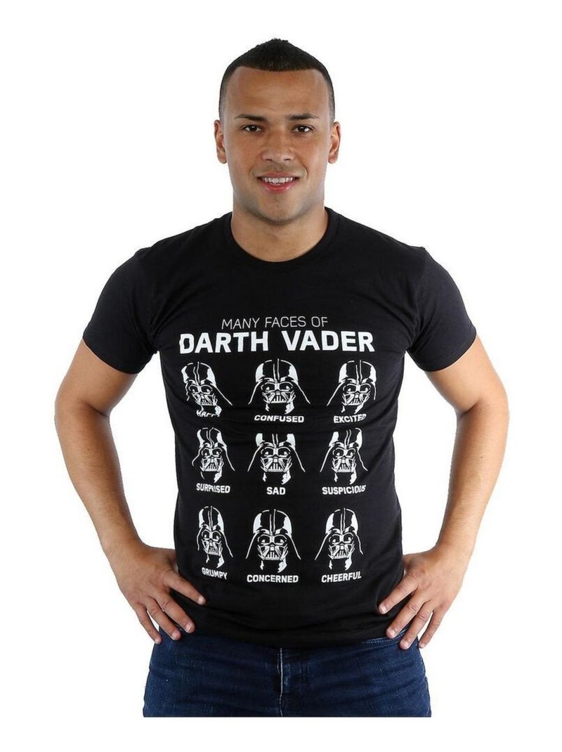 Star Wars - Camiseta Many Faces Of Darth Vader de Algodón para Hombre Negro - Kiabi