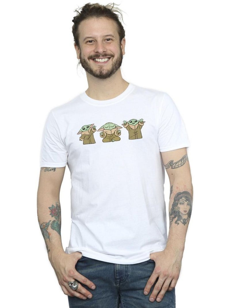 Star Wars - Camiseta The Mandalorian de Grogu Pose para Hombre Blanco - Kiabi