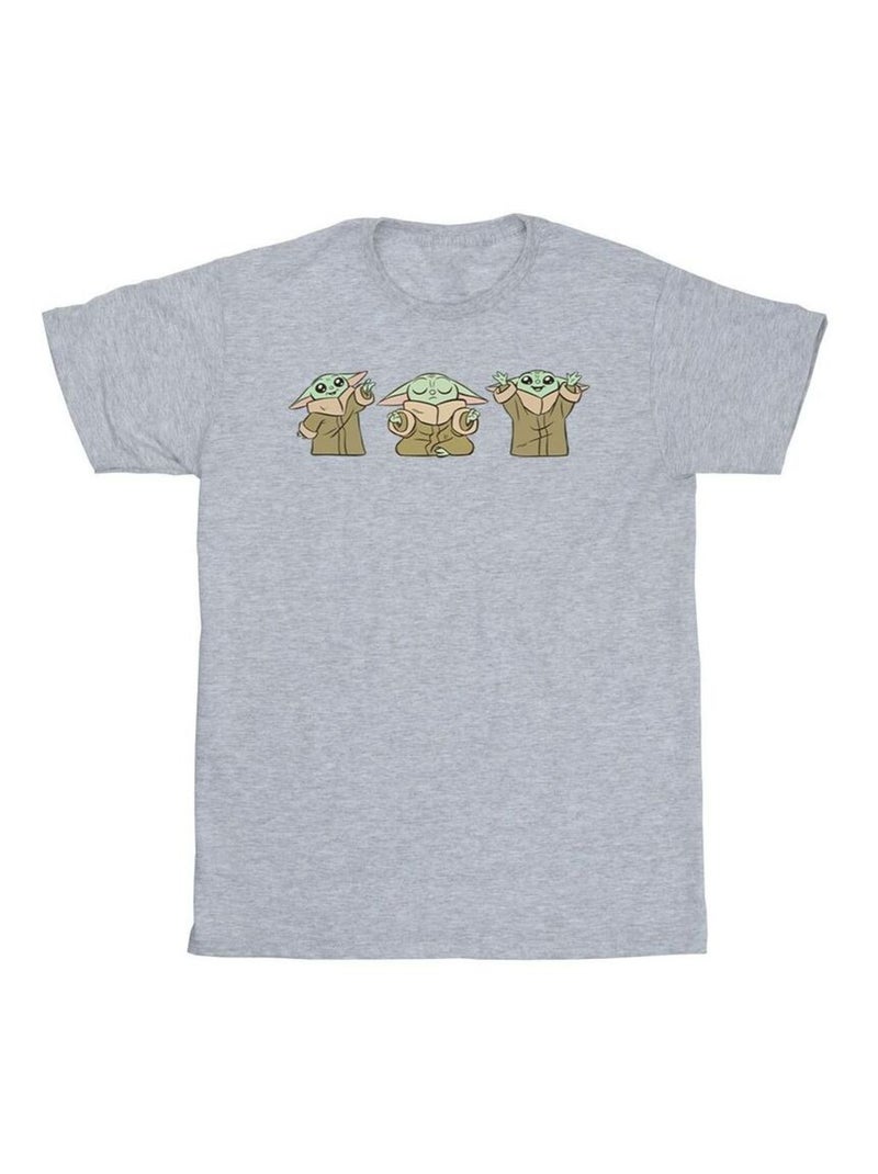 Star Wars - Camiseta The Mandalorian de Grogu Pose para Hombre Gris jaspeado - Kiabi