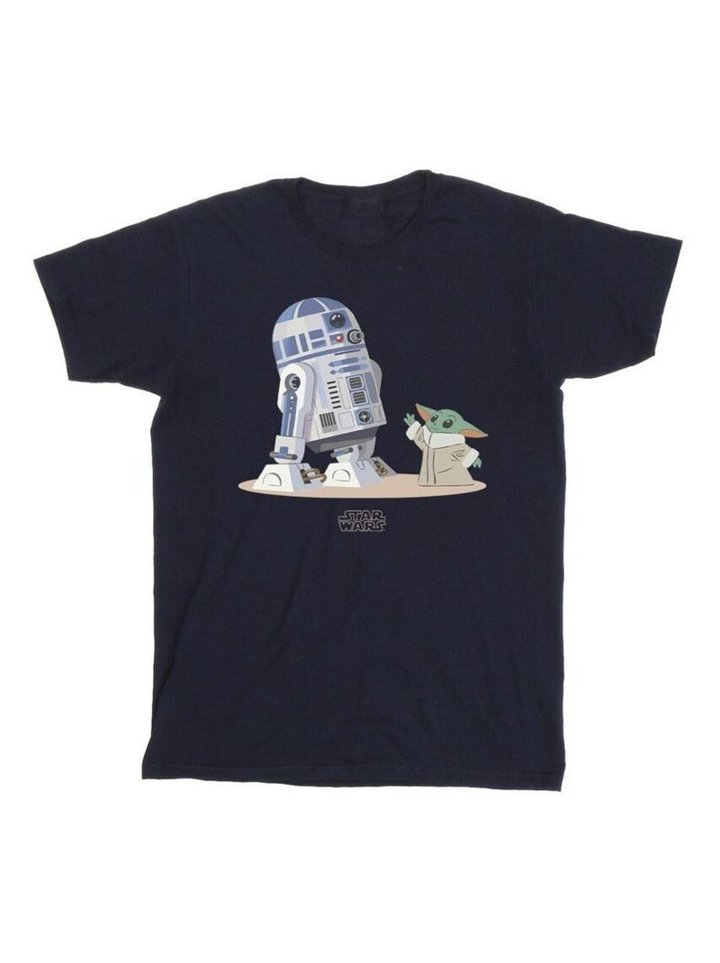 Star Wars - Camiseta The Mandalorian de R2-D2 y Grogu para Hombre Azul marino - Kiabi
