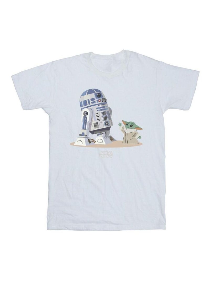 Star Wars - Camiseta The Mandalorian de R2-D2 y Grogu para Hombre Blanco - Kiabi