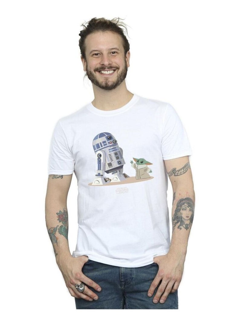 Star Wars - Camiseta The Mandalorian de R2-D2 y Grogu para Hombre Blanco - Kiabi
