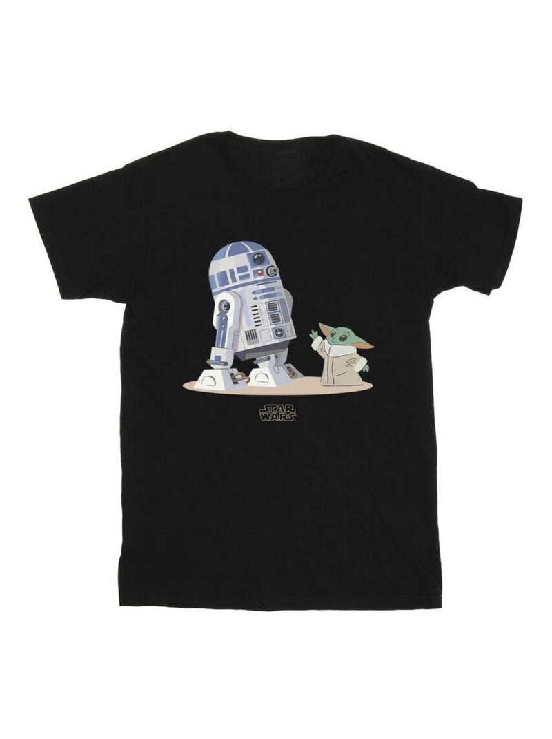 Star Wars - Camiseta The Mandalorian de R2-D2 y Grogu para Hombre Negro - Kiabi