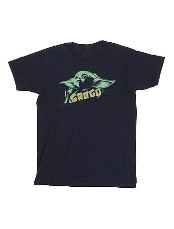 Star Wars - Camiseta The Mandalorian The Child de Grogu Salpicado para Hombre