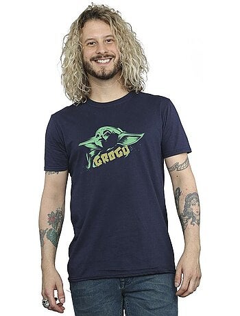 Star Wars - Camiseta The Mandalorian The Child de Grogu Salpicado para Hombre