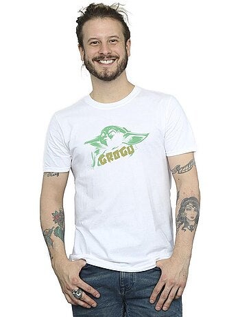Star Wars - Camiseta The Mandalorian The Child de Grogu Salpicado para Hombre