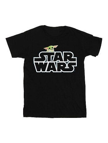 Star Wars - Camiseta The Mandalorian The Child Logotipo para Hombre