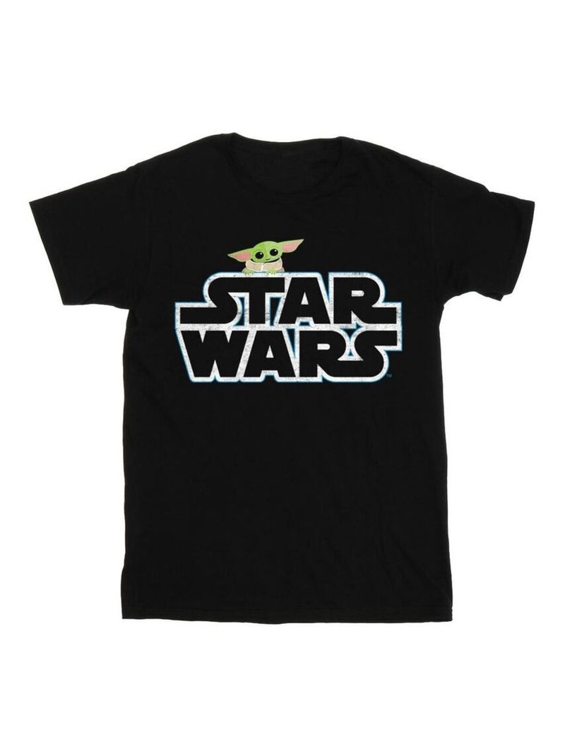 Star Wars - Camiseta The Mandalorian The Child Logotipo para Hombre Negro - Kiabi