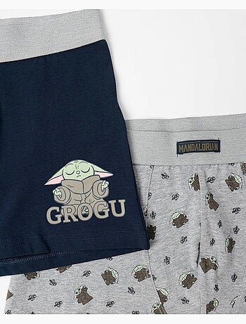 STAR WARS MANDALORIAN Calzoncillo/Boxer Grogu para Hombre, (Caja de 2 unidades)