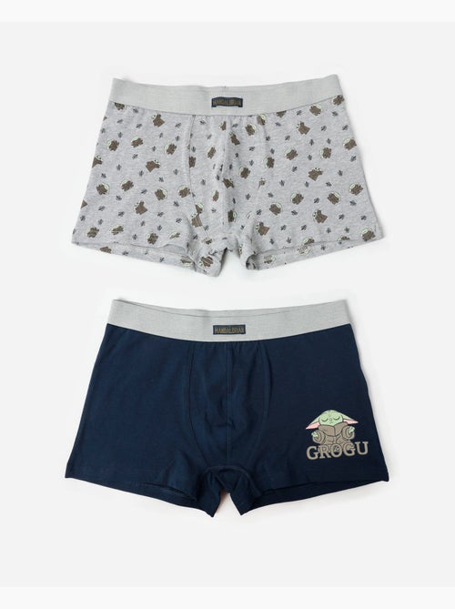 STAR WARS MANDALORIAN Calzoncillo/Boxer Grogu para Hombre, (Caja de 2 unidades) - Kiabi STAR WARS MANDALORIAN Calzoncillo/Boxer Grogu para Hombre, (Caja de 2 unidades) - Kiabi