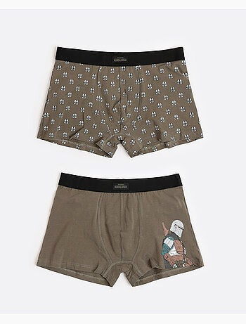 STAR WARS MANDALORIAN Calzoncillo/Bóxer Mando para Hombre, (Caja de 2 unidades)