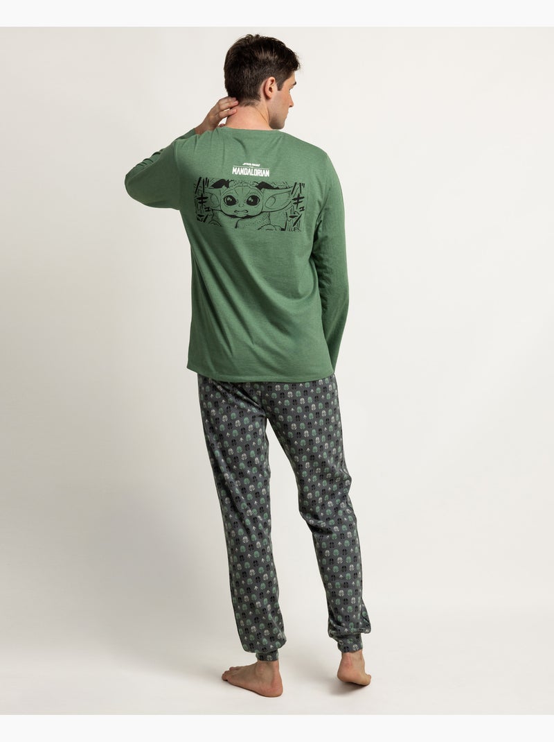 STAR WARS MANDALORIAN Pijama Manga Larga Grogu Comic para Hombre Caqui - Kiabi