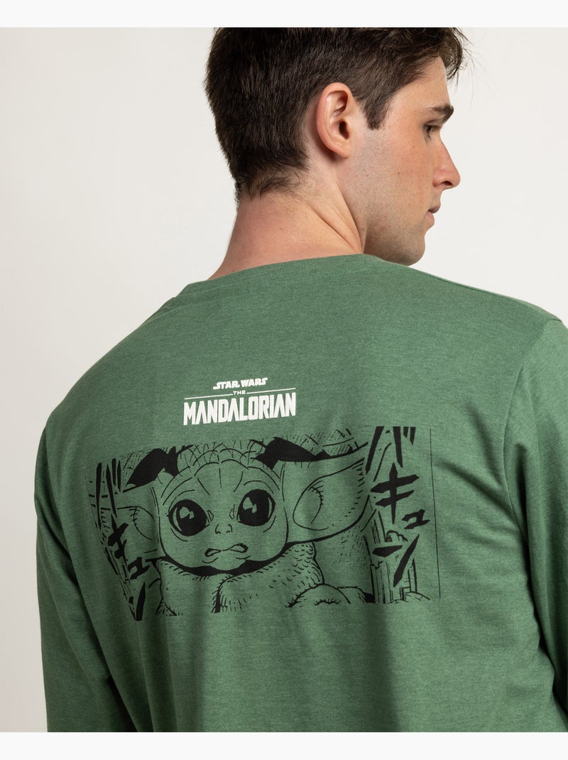STAR WARS MANDALORIAN Pijama Manga Larga Grogu Comic para Hombre Caqui - Kiabi