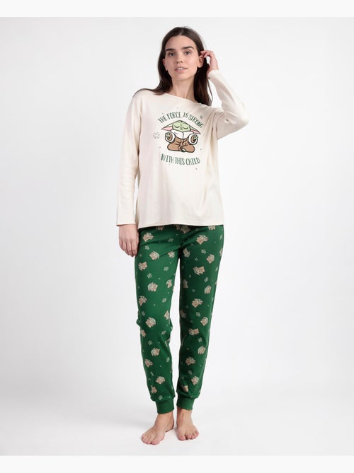 STAR WARS MANDALORIAN Pijama Manga Larga Grogu Cute para Mujer - Kiabi STAR WARS MANDALORIAN Pijama Manga Larga Grogu Cute para Mujer - Kiabi