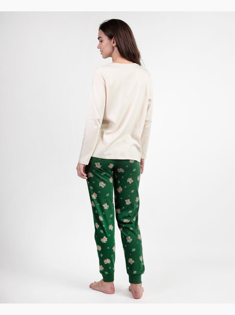 STAR WARS MANDALORIAN Pijama Manga Larga Grogu Cute para Mujer Crudo - Kiabi