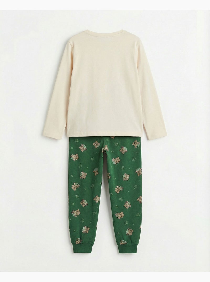 STAR WARS MANDALORIAN Pijama Manga Larga Grogu Cute para Niña Crudo - Kiabi
