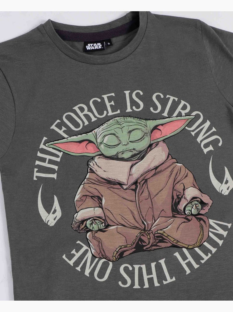 STAR WARS Pijama Manga Corta Baby Yoda para Niño Caqui - Kiabi
