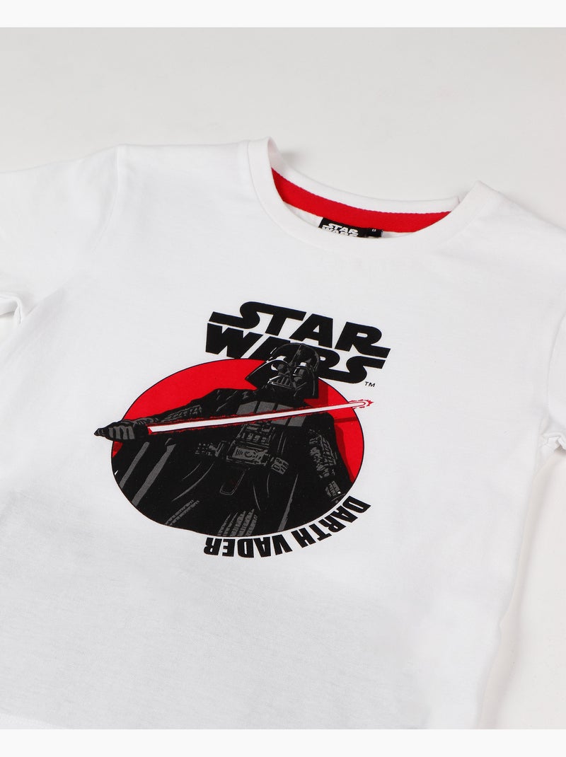 STAR WARS Pijama Manga Corta Darth Vader para Niño Blanco - Kiabi
