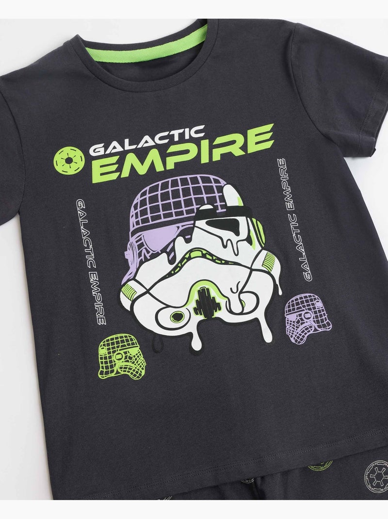 STAR WARS Pijama Manga Corta Neon Galactic Empire para Niño Gris oscuro - Kiabi