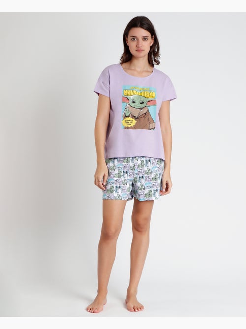STAR WARS Pijama Manga Corta Pastel Grogu para Mujer - Kiabi STAR WARS Pijama Manga Corta Pastel Grogu para Mujer - Kiabi