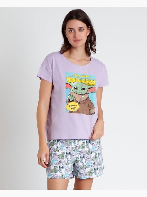 STAR WARS Pijama Manga Corta Pastel Grogu para Mujer - Kiabi STAR WARS Pijama Manga Corta Pastel Grogu para Mujer - Kiabi