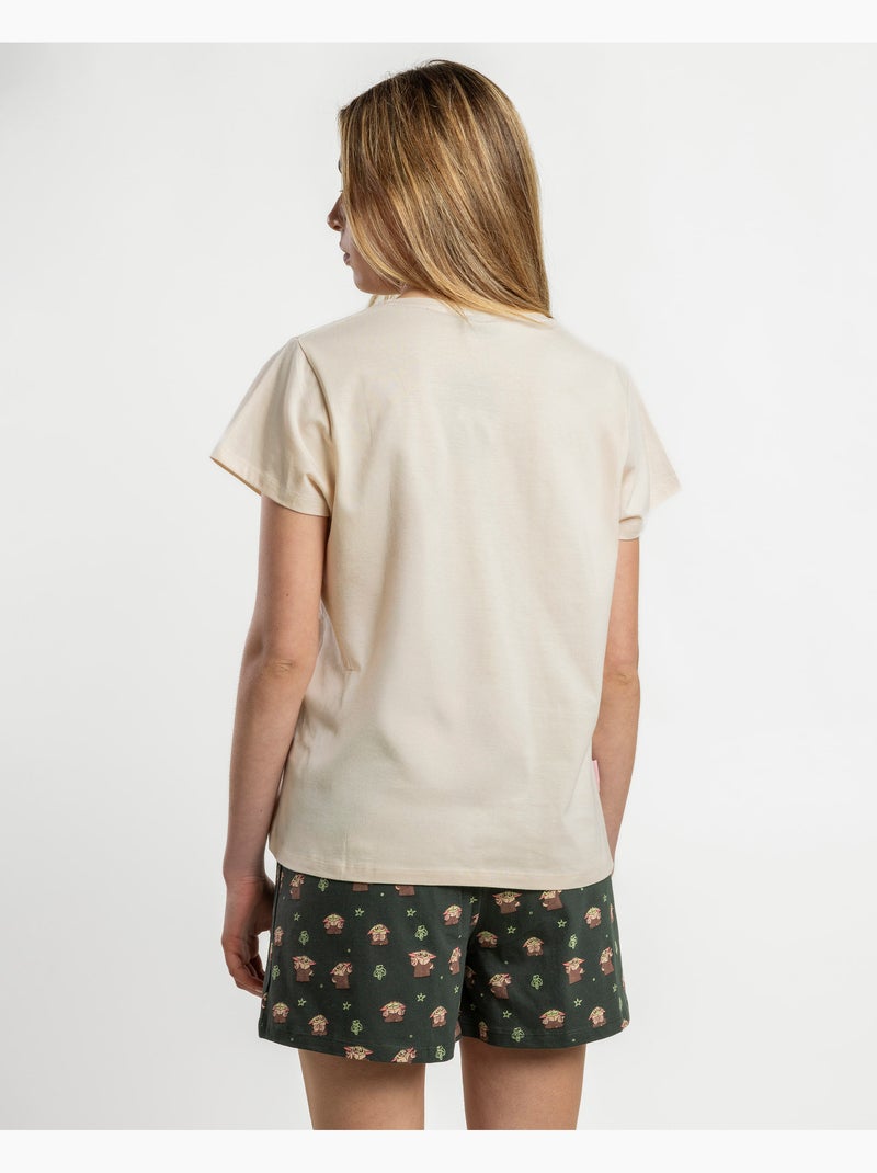 STAR WARS Pijama Manga Corta Precious Cargo para Mujer Beige - Kiabi