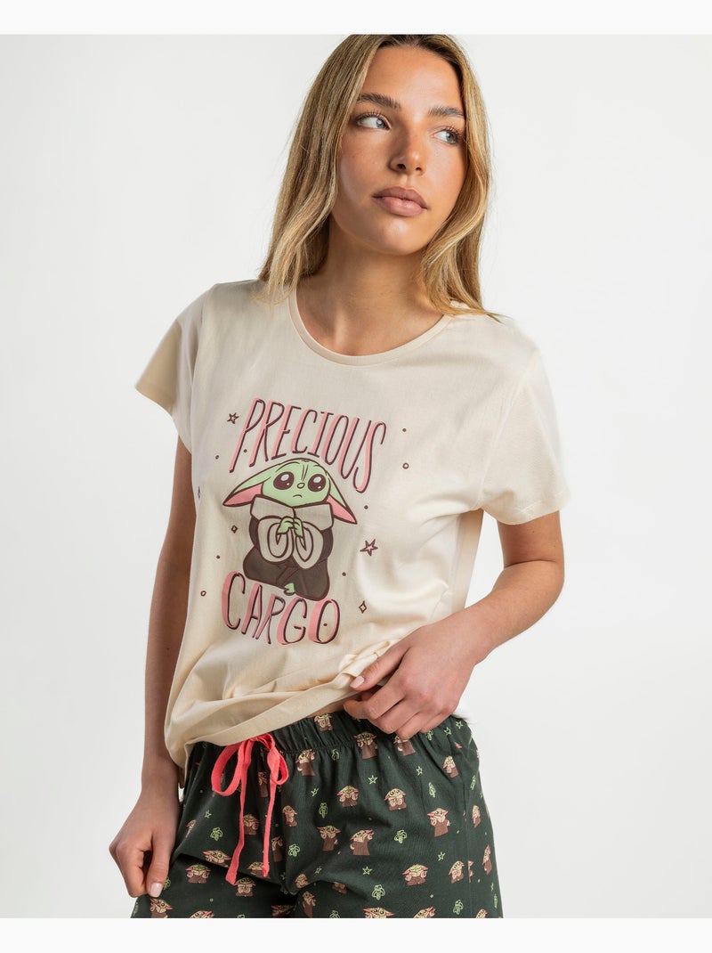 STAR WARS Pijama Manga Corta Precious Cargo para Mujer Beige - Kiabi