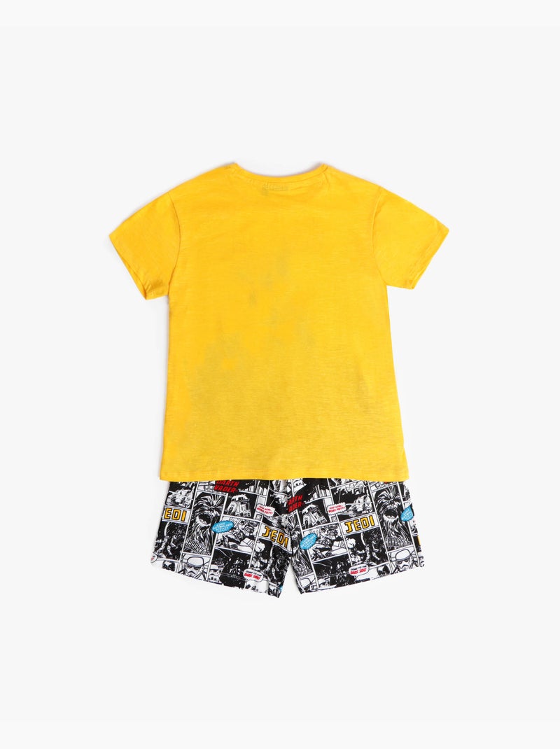 STAR WARS Pijama Manga Corta Summer Comic para Niño Azul Amarillo - Kiabi