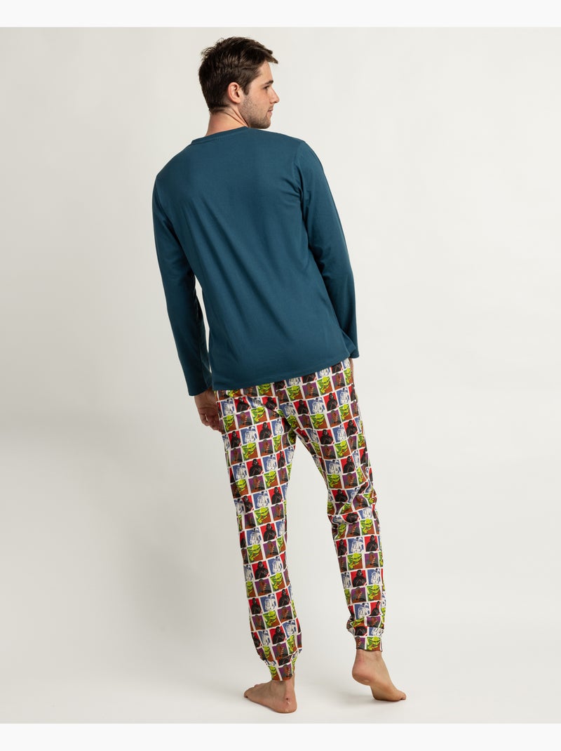 STAR WARS Pijama Manga Larga Classic Wars para Hombre Azul - Kiabi