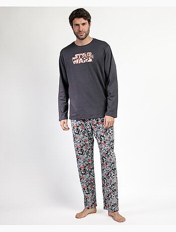 STAR WARS Pijama Manga Larga Comic B&W para Hombre