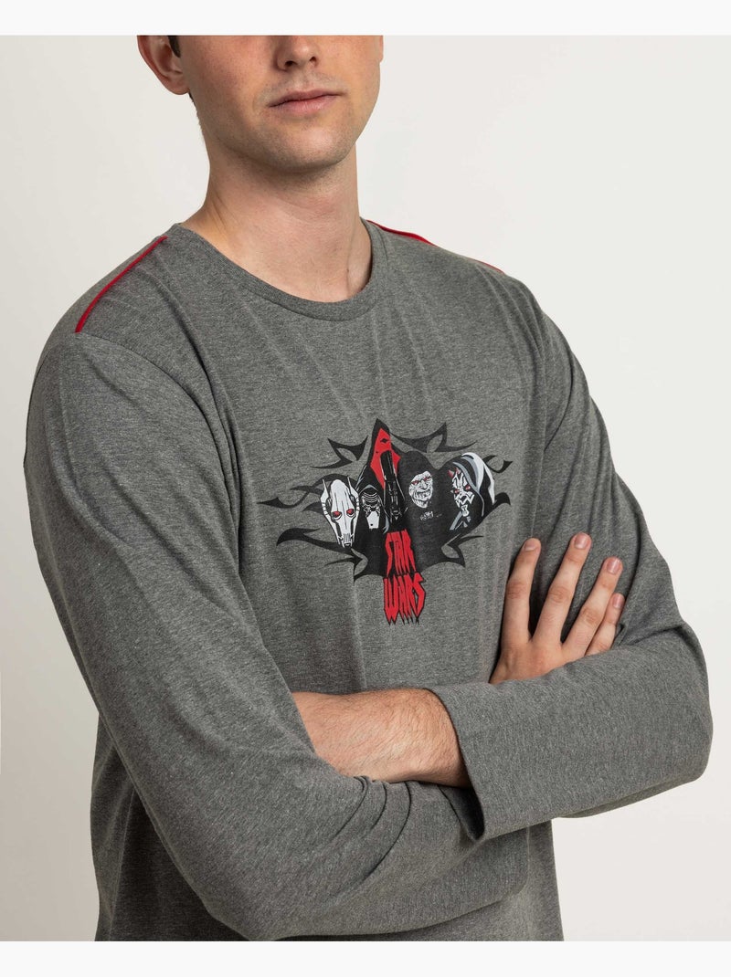 STAR WARS Pijama Manga Larga Dark Friends para Hombre Gris jaspeado - Kiabi