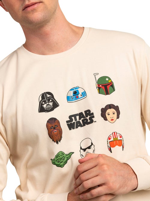 STAR WARS Pijama Manga Larga Galaxy Faces para Hombre - Kiabi STAR WARS Pijama Manga Larga Galaxy Faces para Hombre - Kiabi