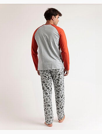 STAR WARS Pijama Manga Larga Gray Comic para Hombre