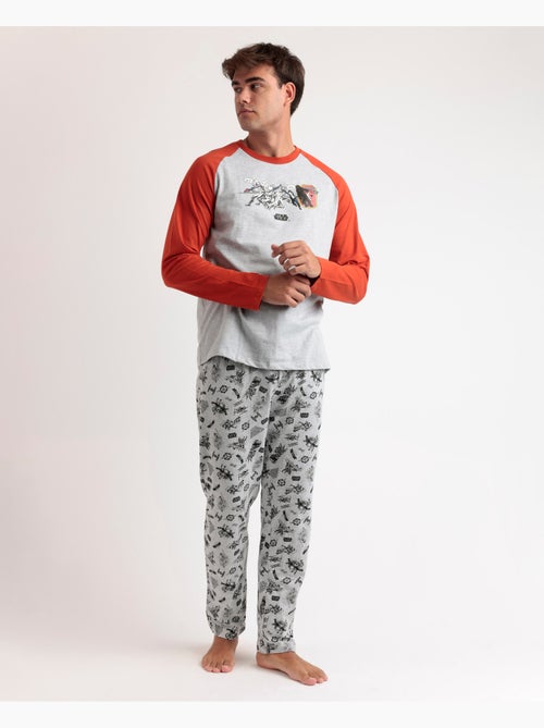STAR WARS Pijama Manga Larga Gray Comic para Hombre - Kiabi STAR WARS Pijama Manga Larga Gray Comic para Hombre - Kiabi