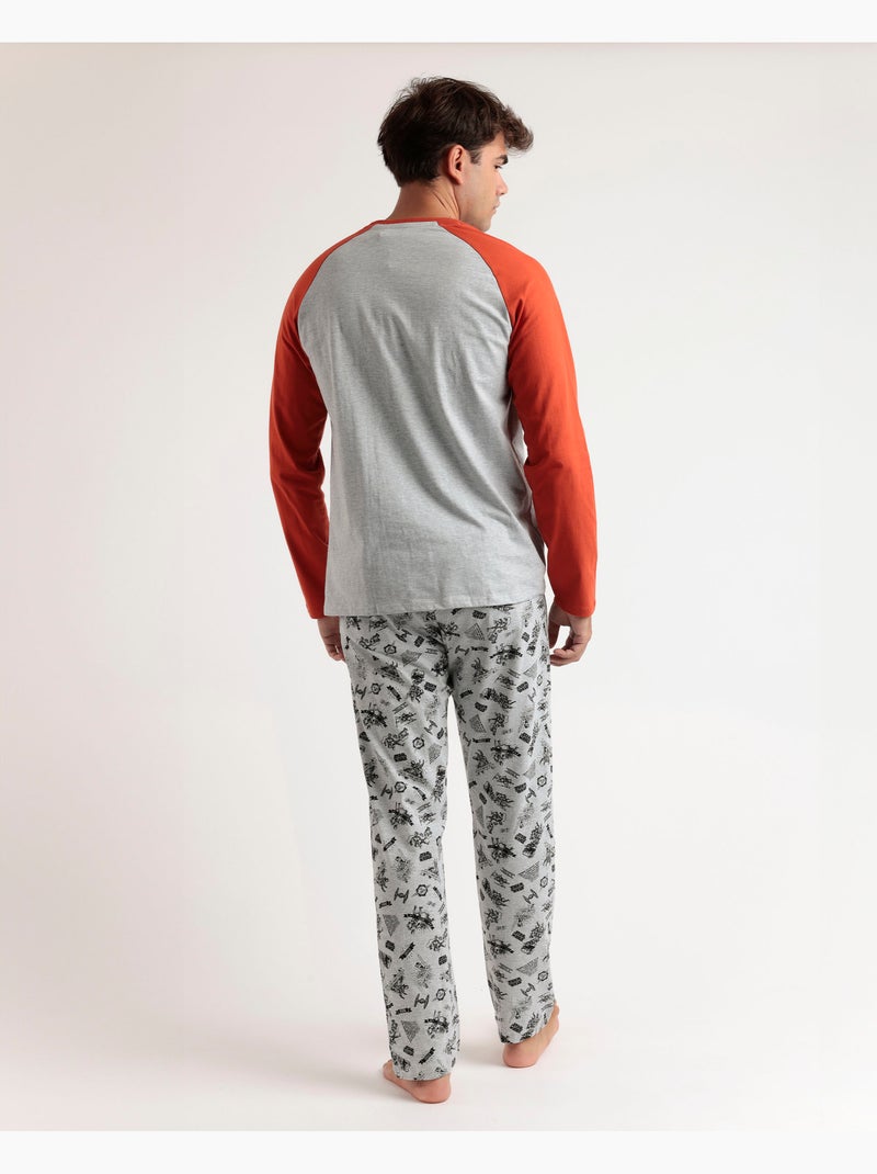 STAR WARS Pijama Manga Larga Gray Comic para Hombre Gris jaspeado - Kiabi